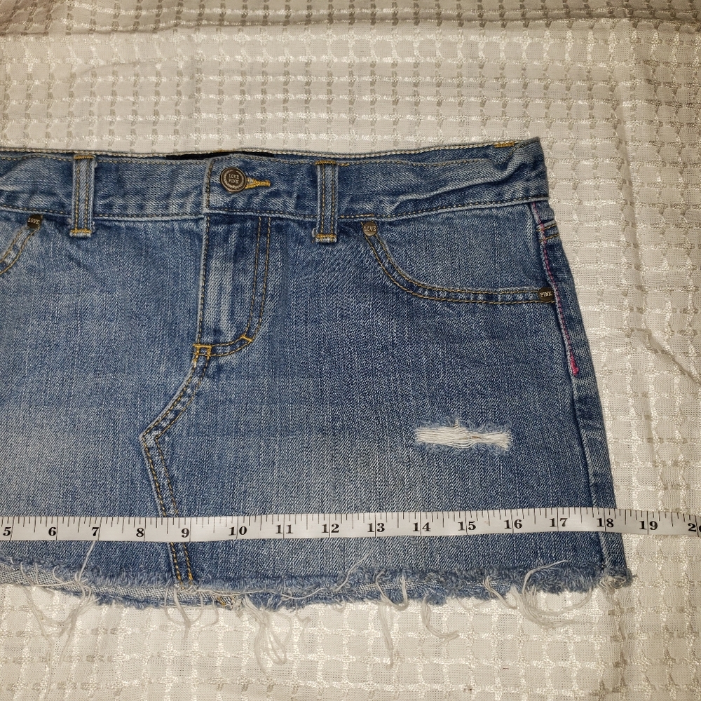 VICTORIA SECRET PINK MINI JEAN SKIRT - Picture 10 of 10